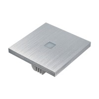 Умный люкс-выключатель серебряный (1 клавиша)