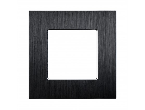 Рамка алюминиевая 1 пост (черная)