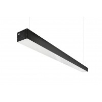 Линейный потолочный светильник чёрный (подвесной/накладной)